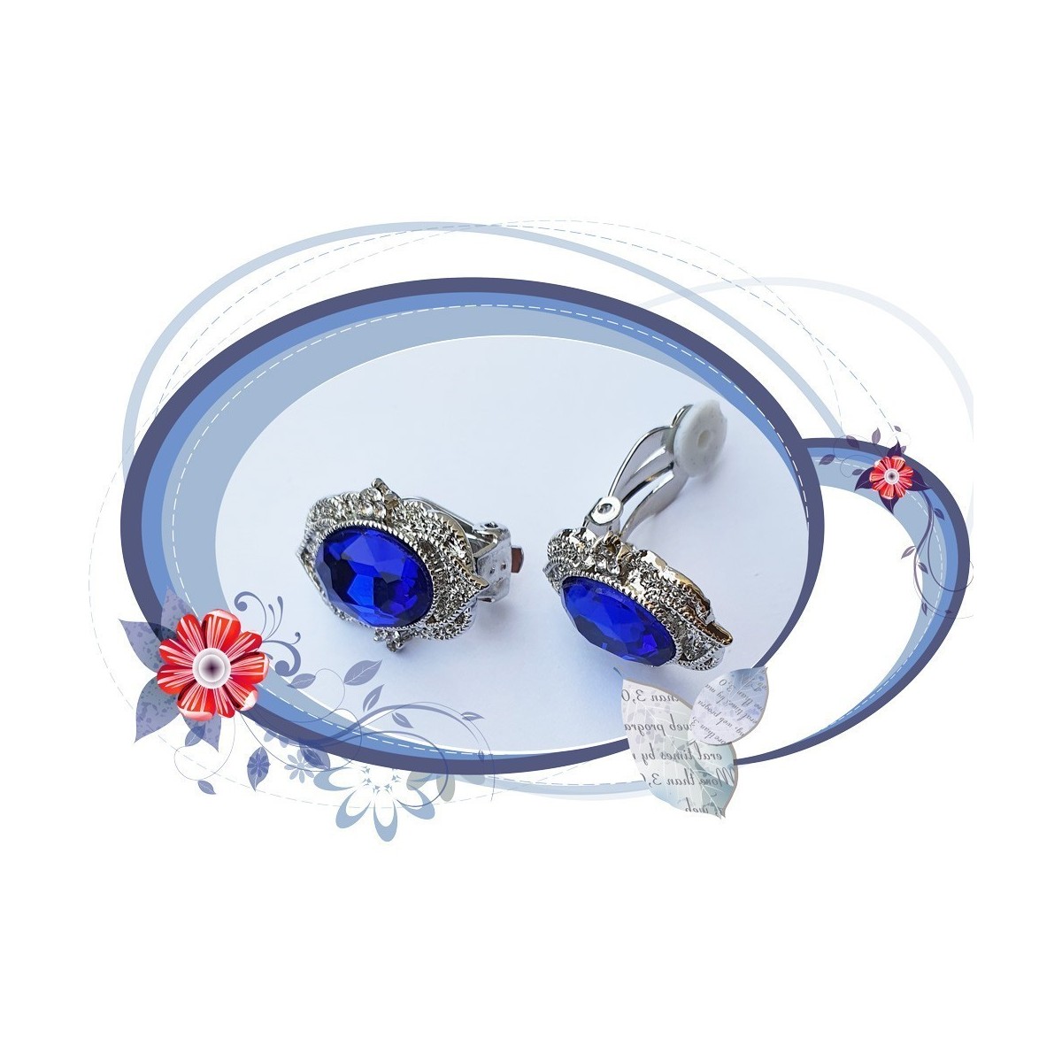 Boucles d'oreilles clips romantique